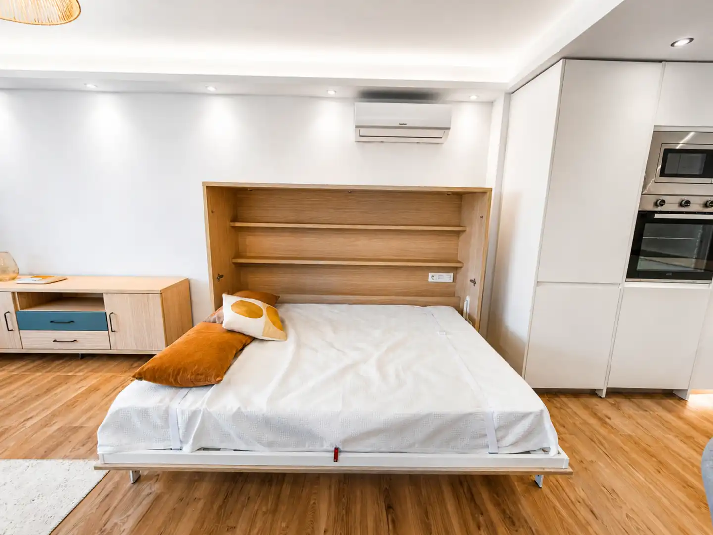 Schlafzimmer von Wohnung zum Verkauf in Manilva mit Klimaanlage, Terrasse und Möbliert