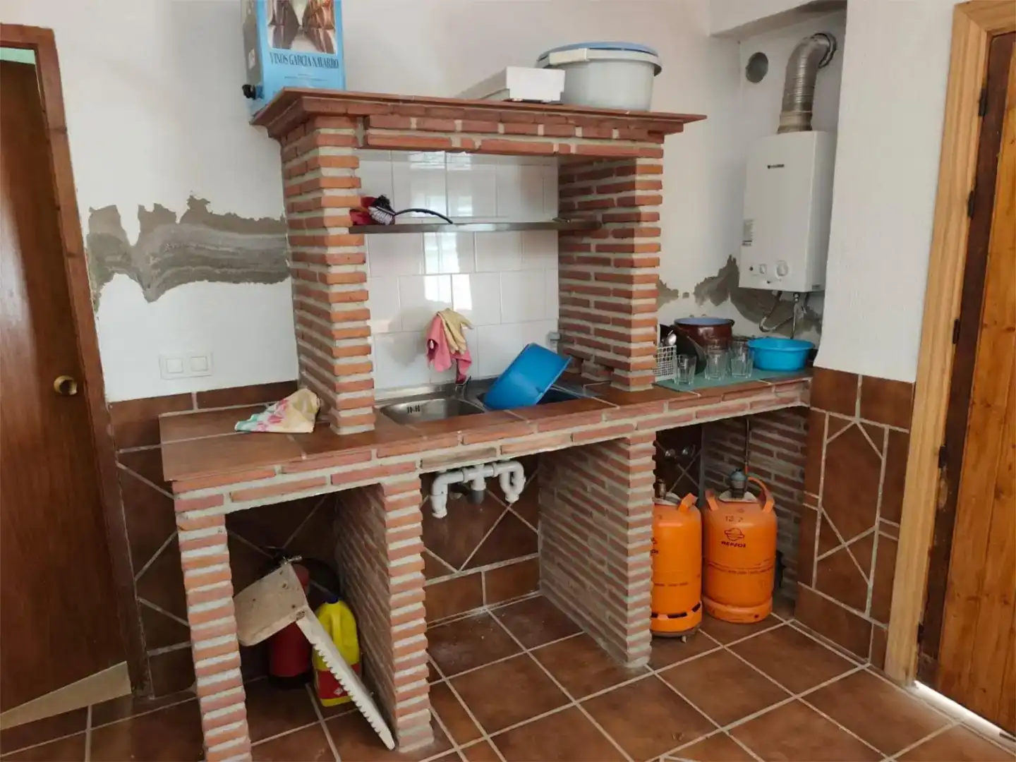 Cuina de Finca rústica en venda en Granada amb Jardí privat, Traster i Piscina