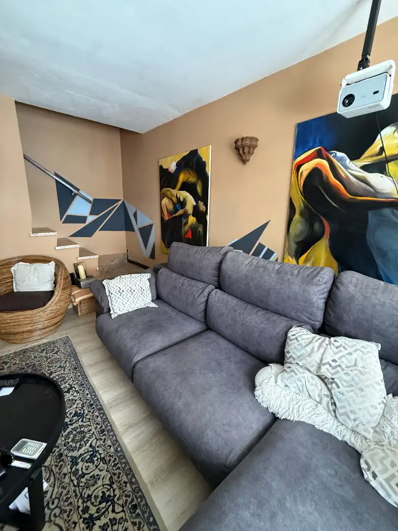 Sala de estar de Casa adosada en venta en Vinaròs con Aire acondicionado, Horno y Balcón