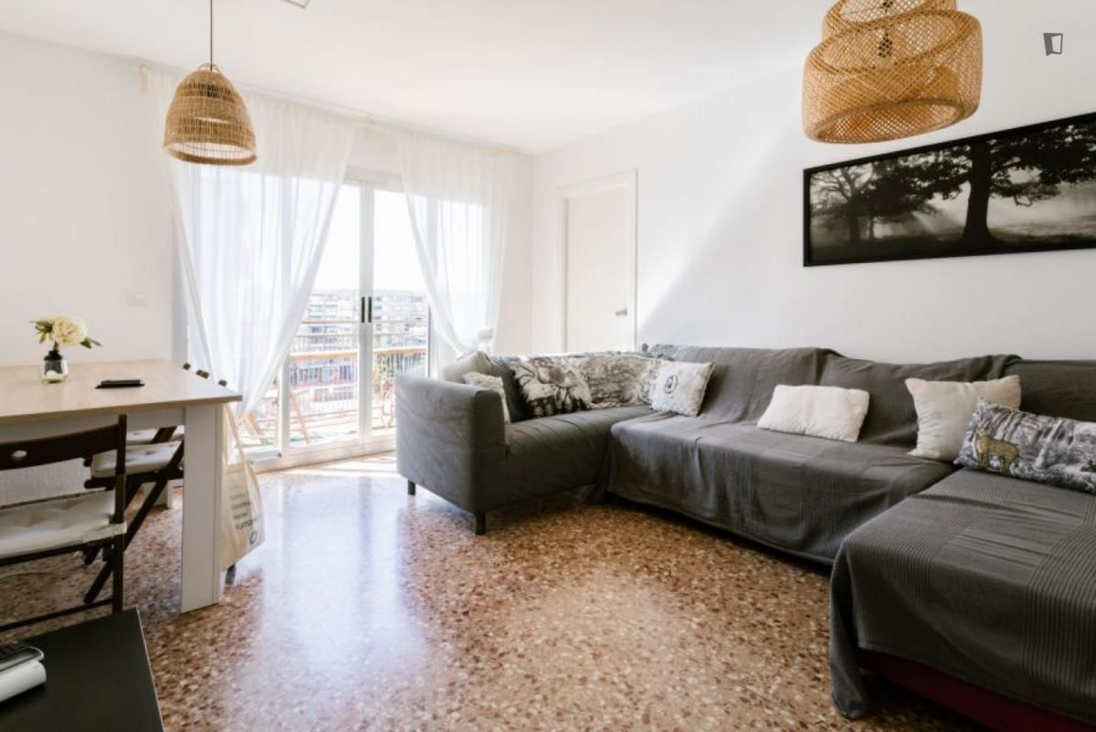 Living room of Apartment to rent in  Valencia Capital  with Air Conditioner, Furnished and Oven