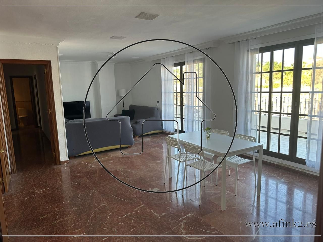 Sala d'estar de Àtic de lloguer en  Huelva Capital amb Terrassa i Moblat