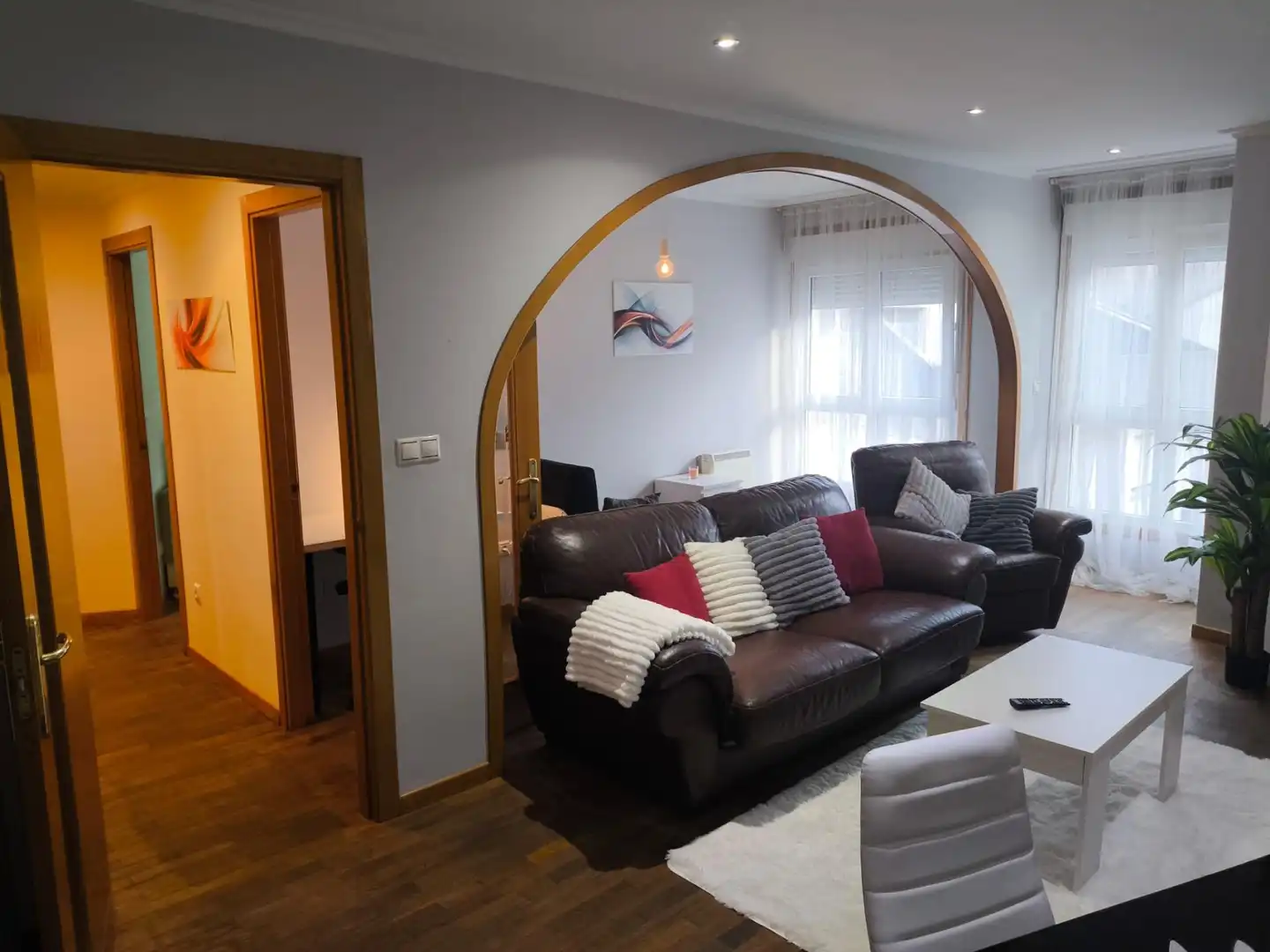 Living room of Flat for rent in Arteixo  with Heating, Storage room and Furnished