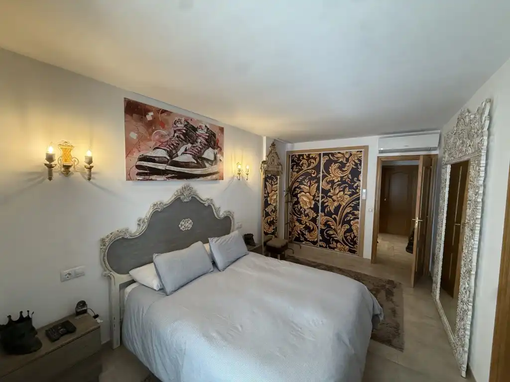 Schlafzimmer von Einfamilien-Reihenhaus zum Verkauf in  Palma de Mallorca mit Klimaanlage, Terrasse und Möbliert