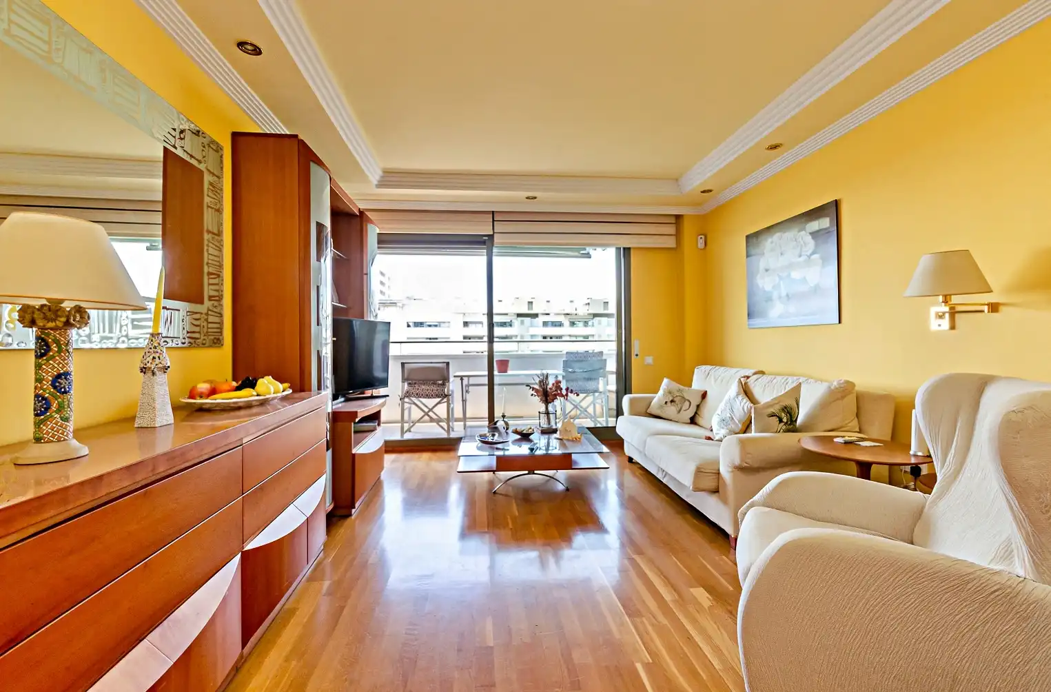 Sala de estar de Piso en venta en Barcelona con Aire acondicionado, Calefacción y Parquet