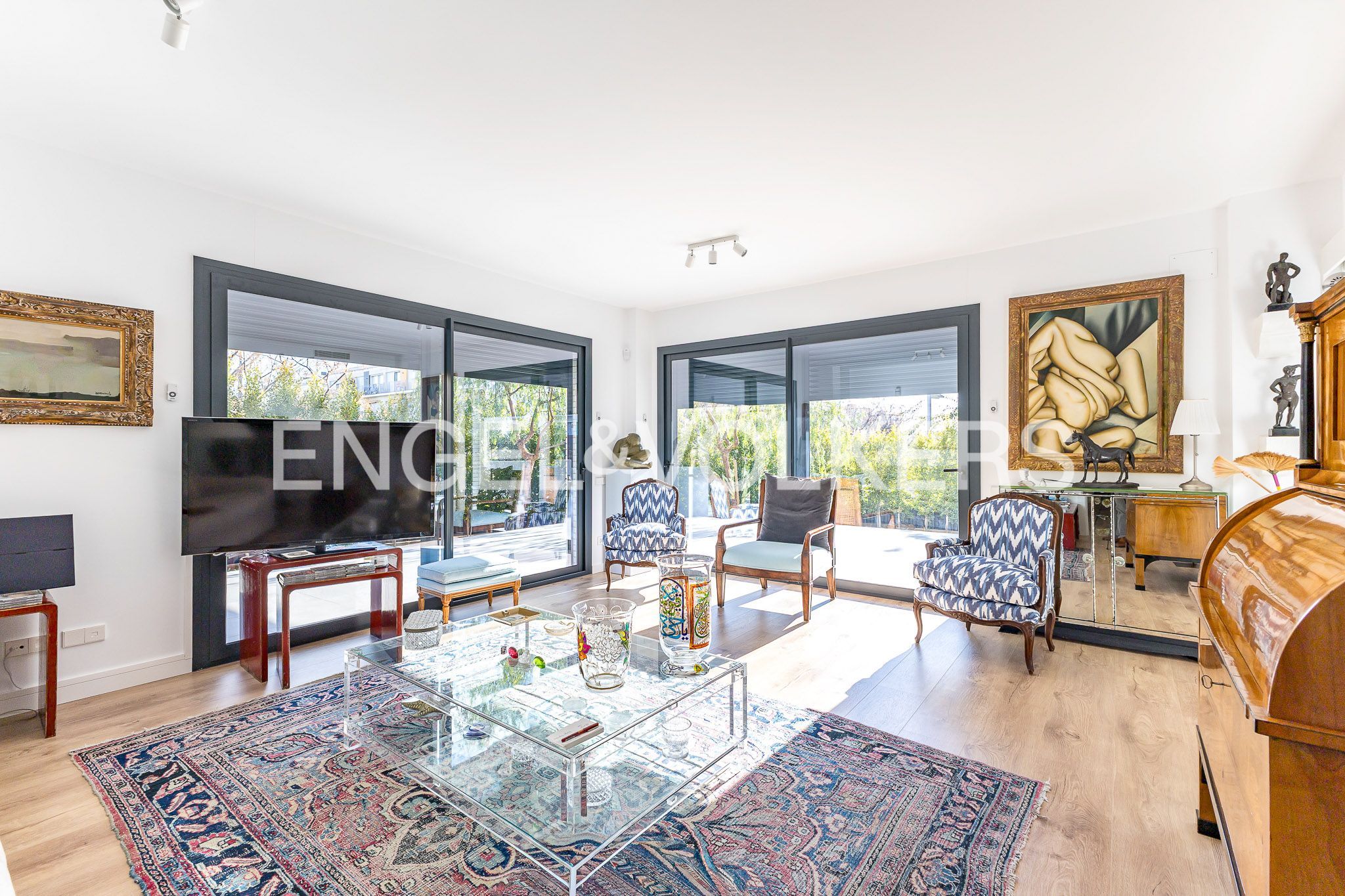 Sala d'estar de Pis en venda en Sitges amb Aire condicionat, Calefacció i Jardí privat