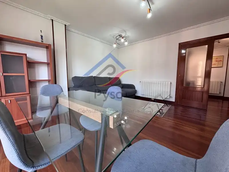 Sala d'estar de Pis de lloguer en Santander amb Calefacció, Parquet i Moblat