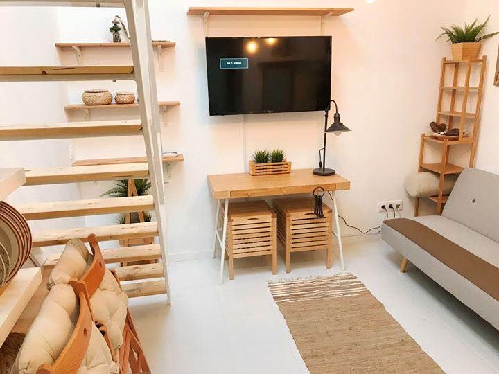 Living room of Apartment to rent in  Madrid Capital  with Air Conditioner, Furnished and Pets allowed