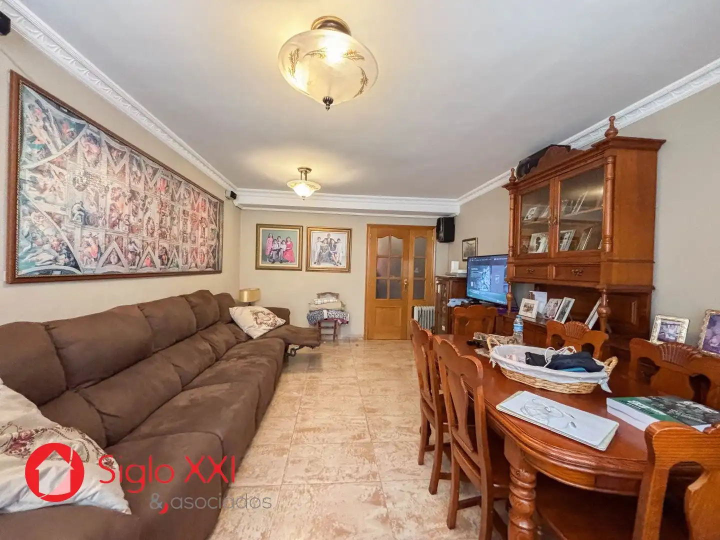 Sala d'estar de Casa adosada en venda en Vila-real amb Terrassa i Balcó