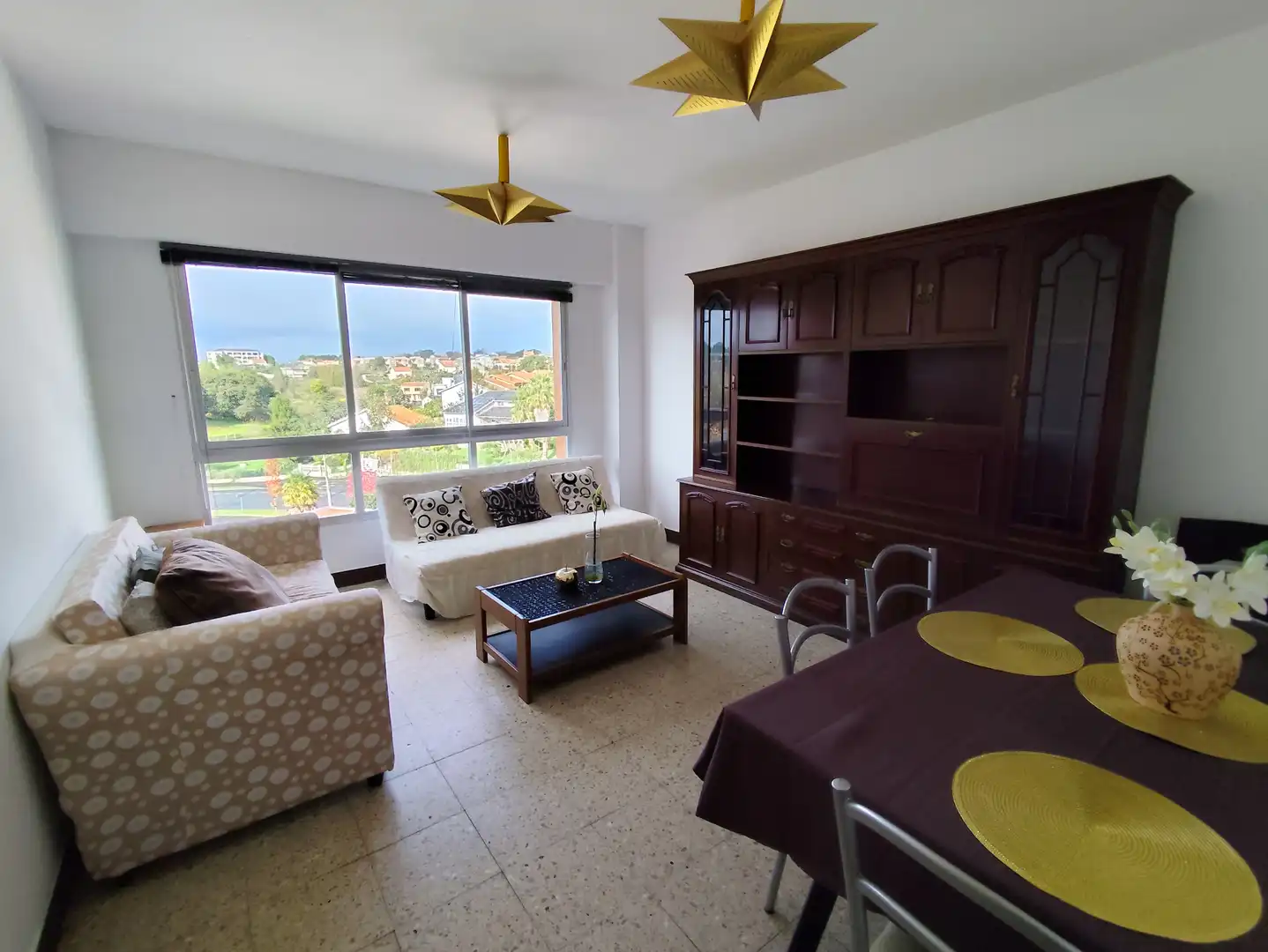 Living room of Flat for sale in Oleiros  with Furnished
