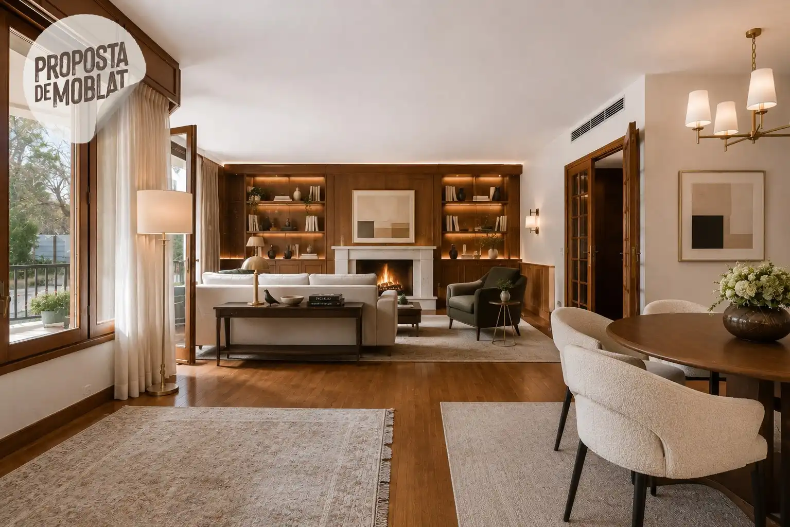 Sala de estar de Piso en venta en Barcelona con Calefacción, Terraza y Balcón