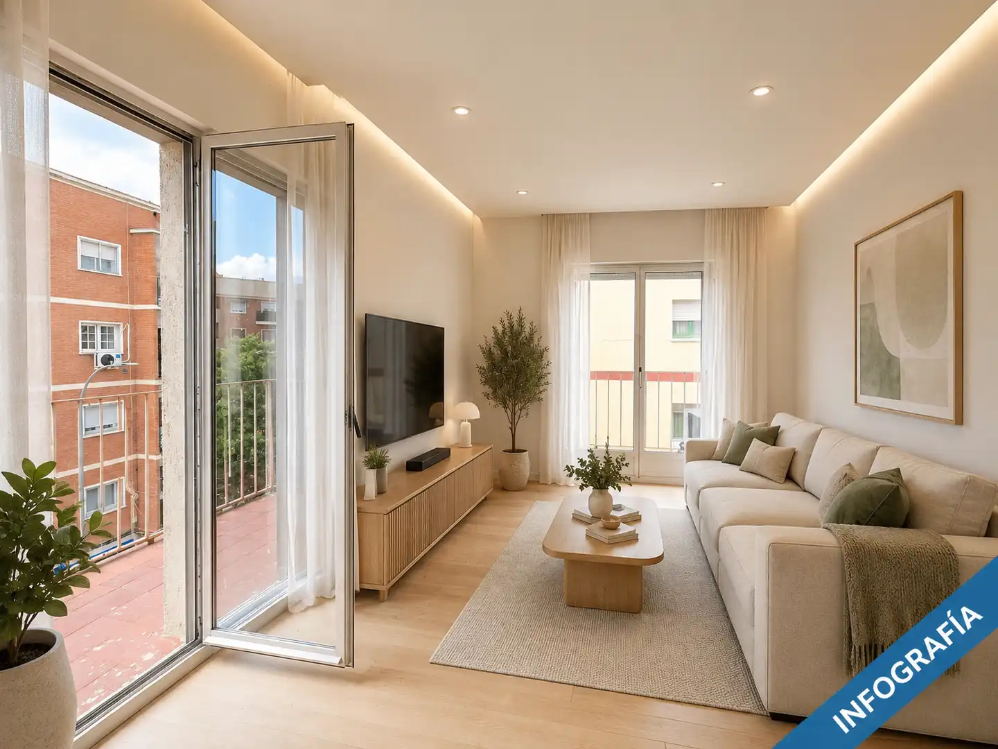 Sala de estar de Piso en venta en Madrid con Calefacción y Terraza