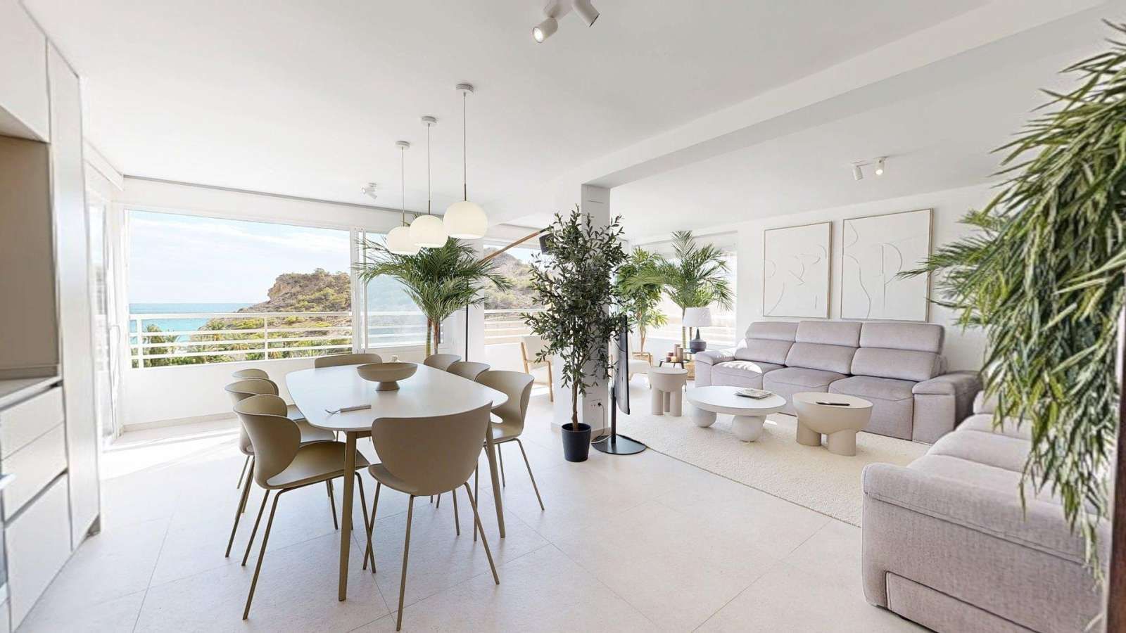 Dining room of Apartment to share in Villajoyosa / La Vila Joiosa  with Air Conditioner and Terrace