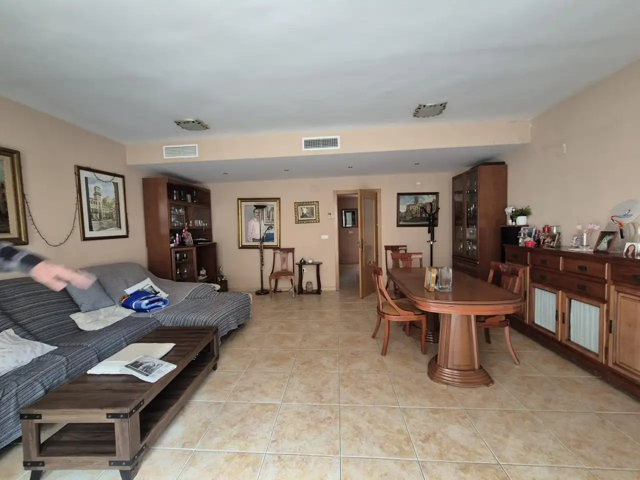Sala d'estar de Casa o xalet en venda en Alicante / Alacant amb Aire condicionat, Jardí privat i Terrassa