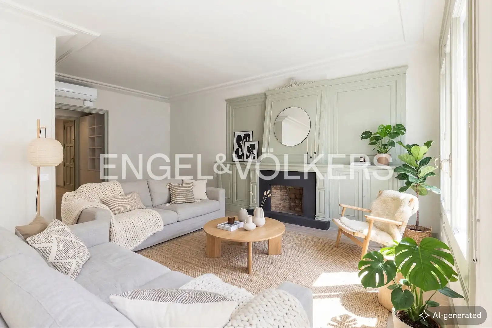 Wohnzimmer von Wohnung zum Verkauf in Barcelona mit Klimaanlage, Heizung und Parkett