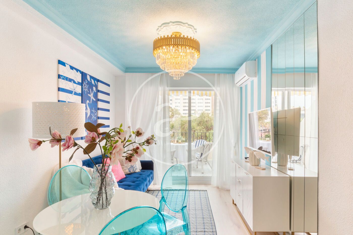 Sala de estar de Dúplex en venta en Oropesa del Mar / Orpesa con Aire acondicionado, Calefacción y Terraza