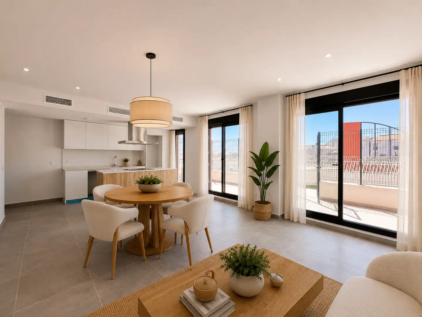 Sala de estar de Planta baja en venta en Mijas con Aire acondicionado, Terraza y Piscina