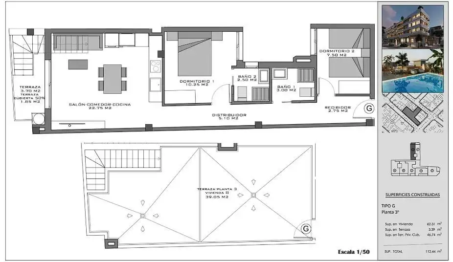 Apartament amb terrassa en venda a Santa Pola ciudad, imagen 8