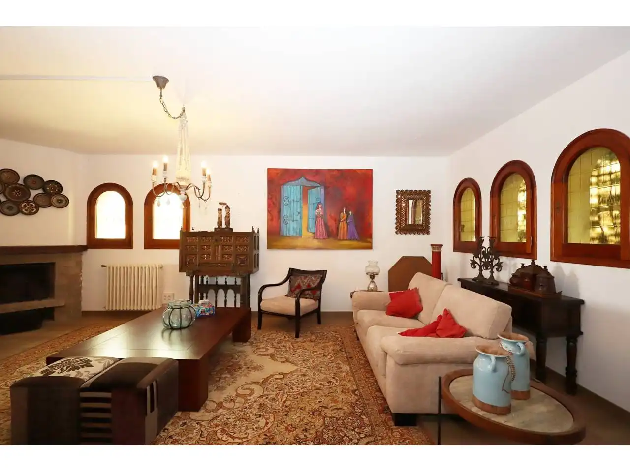 Sala d'estar de Casa o xalet en venda en Lloret de Mar amb Calefacció, Jardí privat i Terrassa