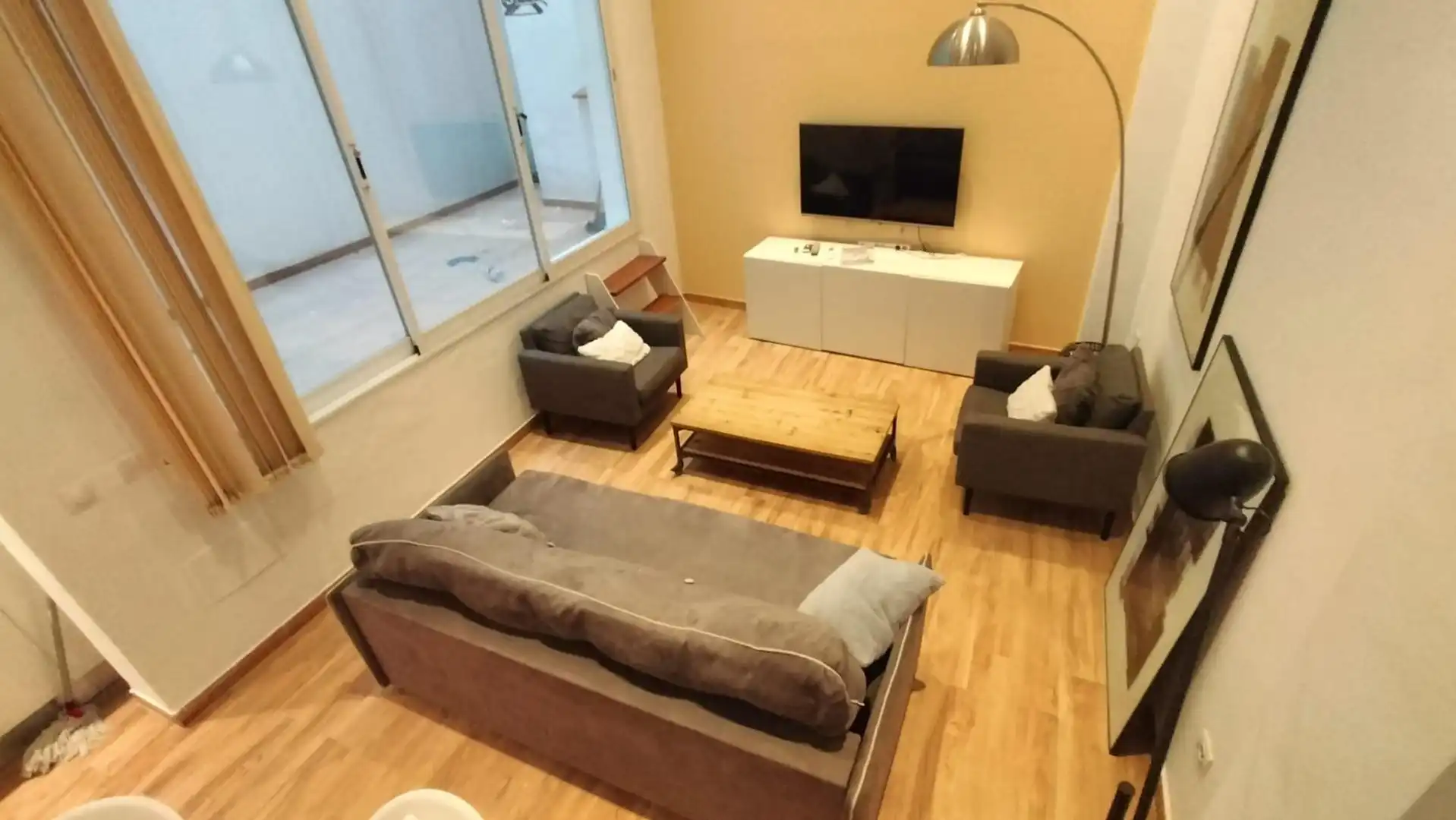 Wohnzimmer von Wohnung zur Miete in Málaga mit Klimaanlage, Heizung und Möbliert