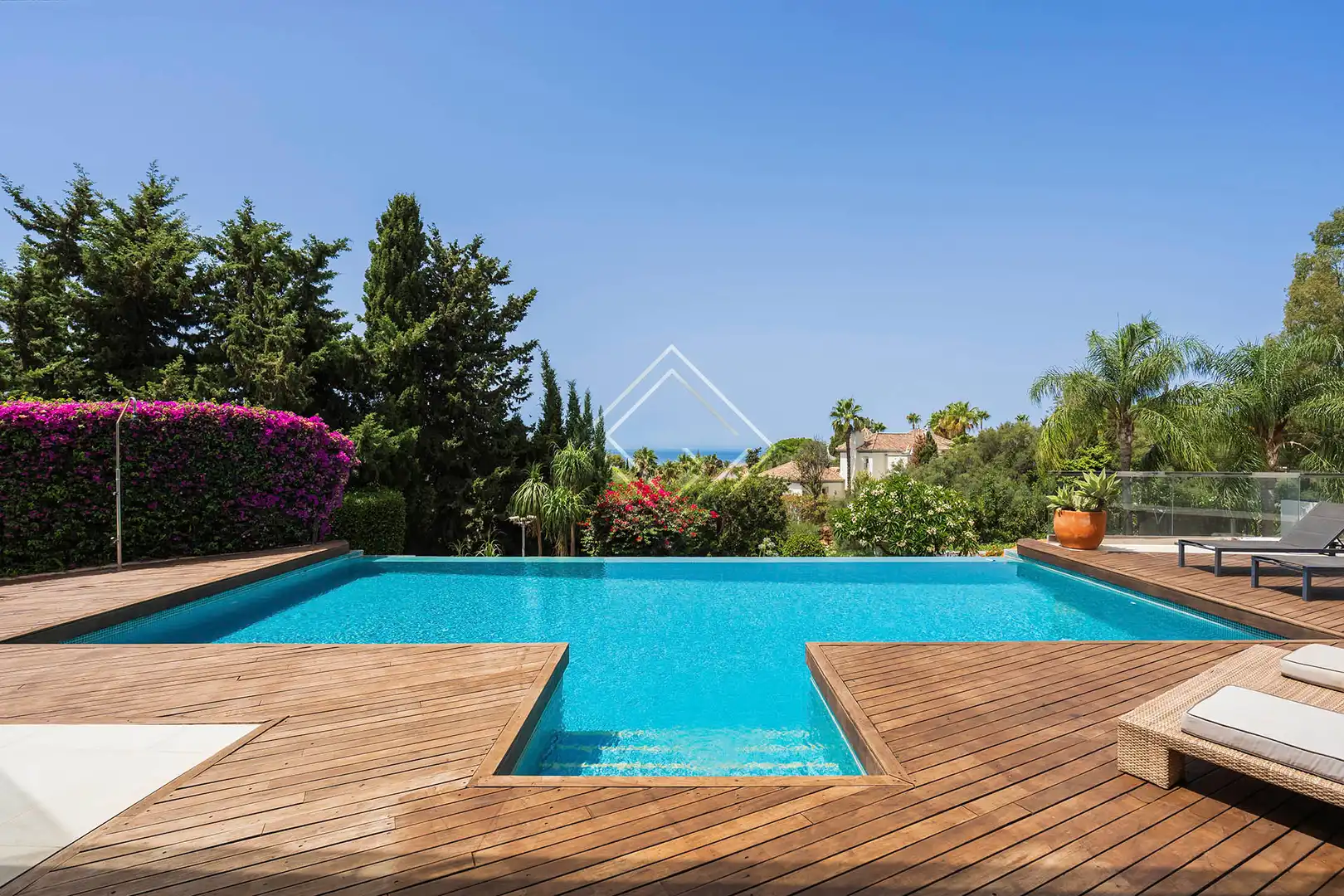 Piscina de Casa o chalet de alquiler en Marbella con Aire acondicionado, Calefacción y Jardín privado