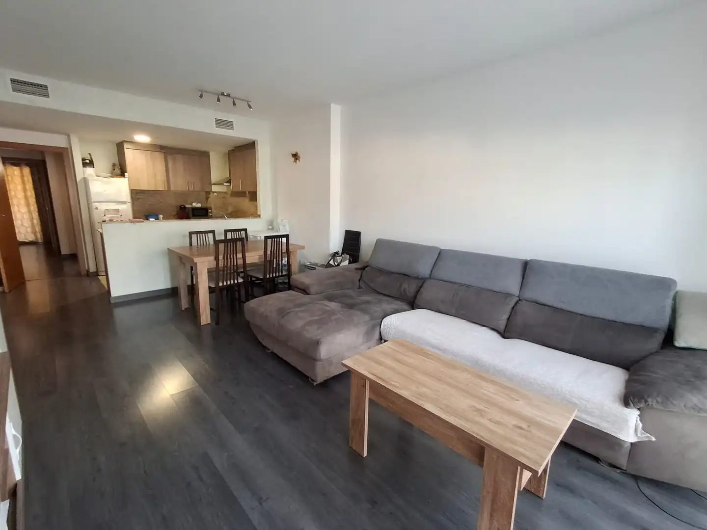 Living room of Flat for sale in L'Aldea  with Air Conditioner, Storage room and Furnished