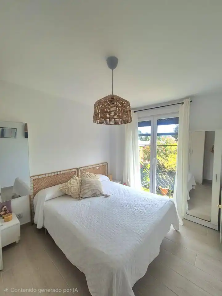 Schlafzimmer von Erdgeschoss zur Miete in Hazas de Cesto mit Heizung und Möbliert
