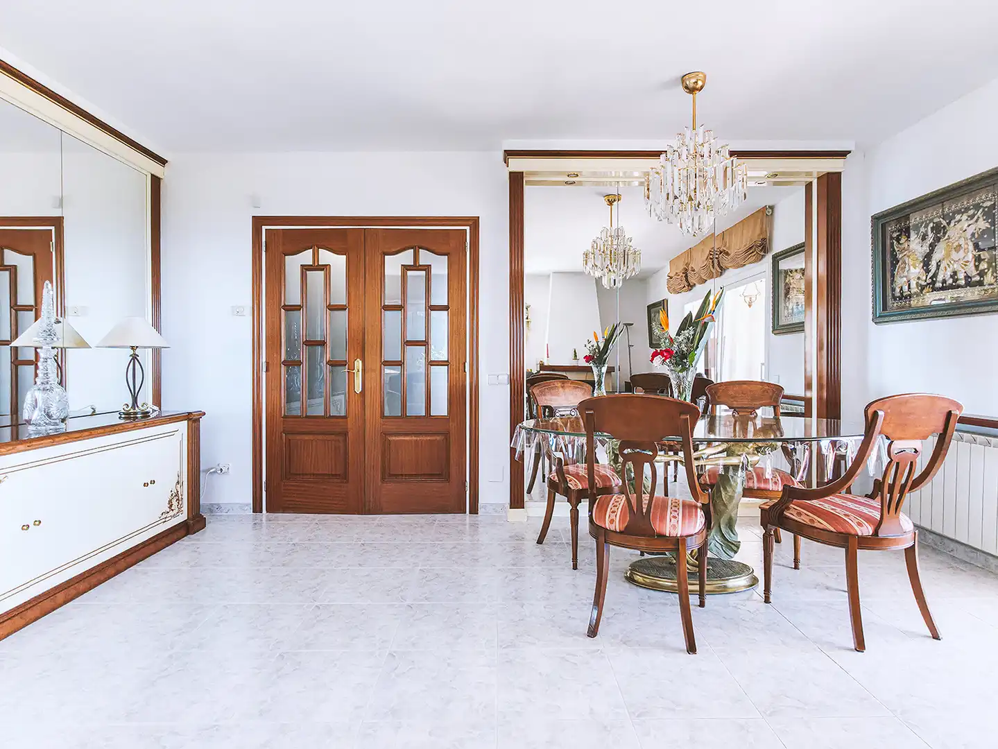 Esszimmer von Haus oder Chalet zum Verkauf in Sant Cebrià de Vallalta mit Heizung, Privatgarten und Terrasse