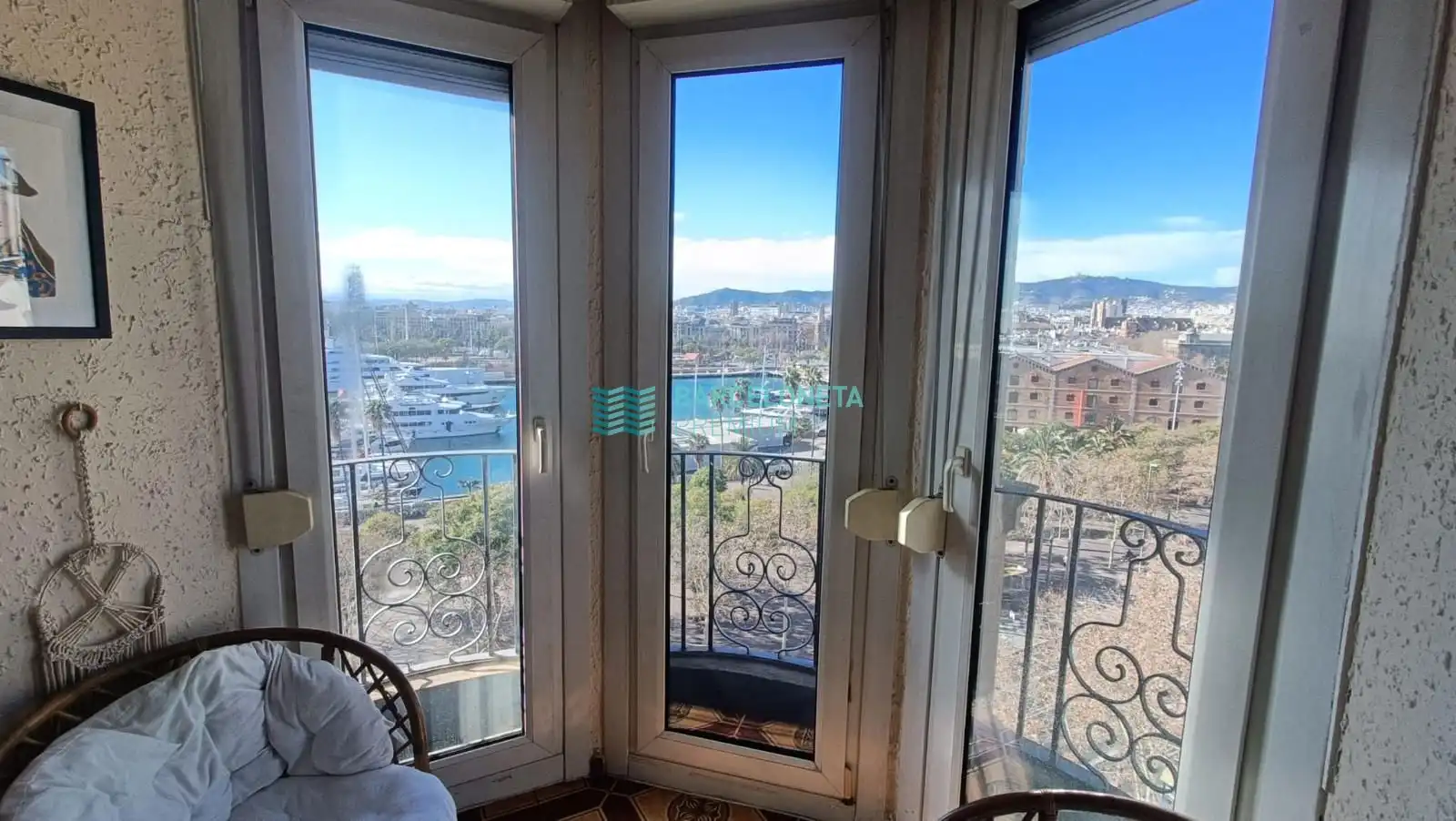 Schlafzimmer von Wohnung zur Miete in Barcelona mit Klimaanlage, Terrasse und Möbliert