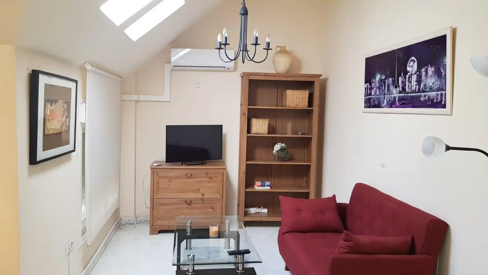 Living room of Apartments for rent in Málaga Capital  with Air Conditioner, Furnished and Washing machine