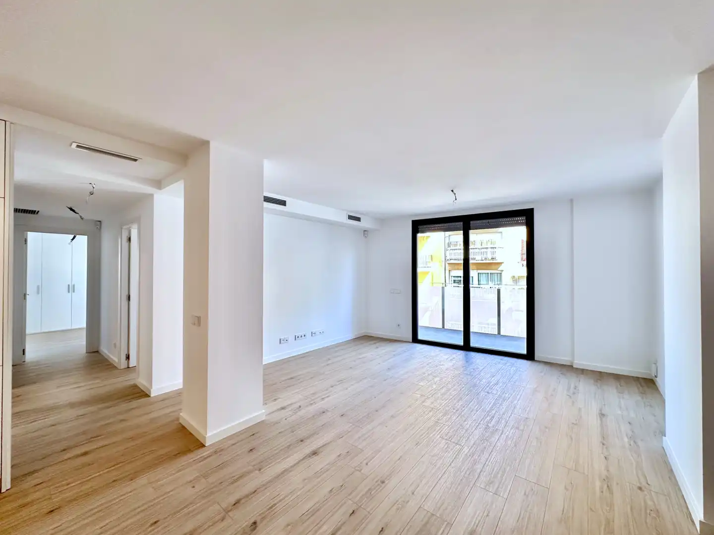 Sala de estar de Piso en venta en Badalona con Aire acondicionado, Calefacción y Parquet