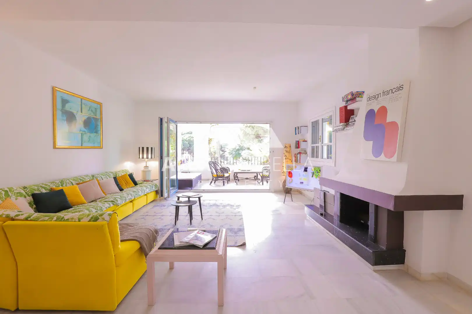 Wohnzimmer von Wohnung zum Verkauf in Marbella mit Klimaanlage, Terrasse und Möbliert