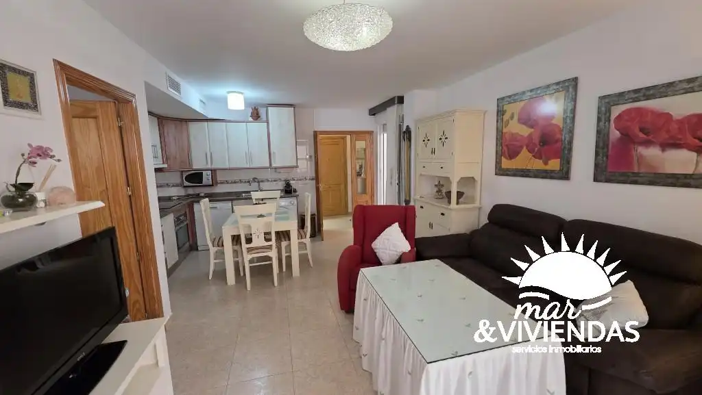 Wohnzimmer von Wohnungen zum Verkauf in Garrucha mit Klimaanlage, Heizung und Terrasse