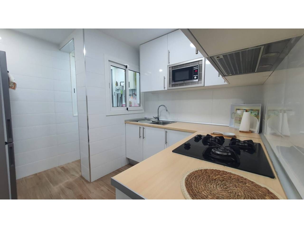 Kitchen of Flat for sale in Vilanova i la Geltrú  with Parquet flooring and Balcony