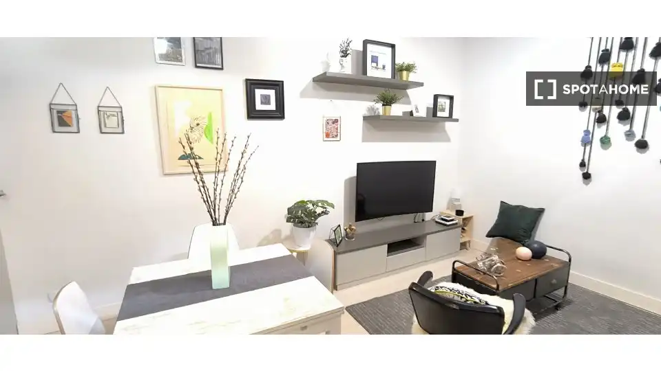 Sala de estar de Piso de alquiler en Madrid con Aire acondicionado, Calefacción y Amueblado