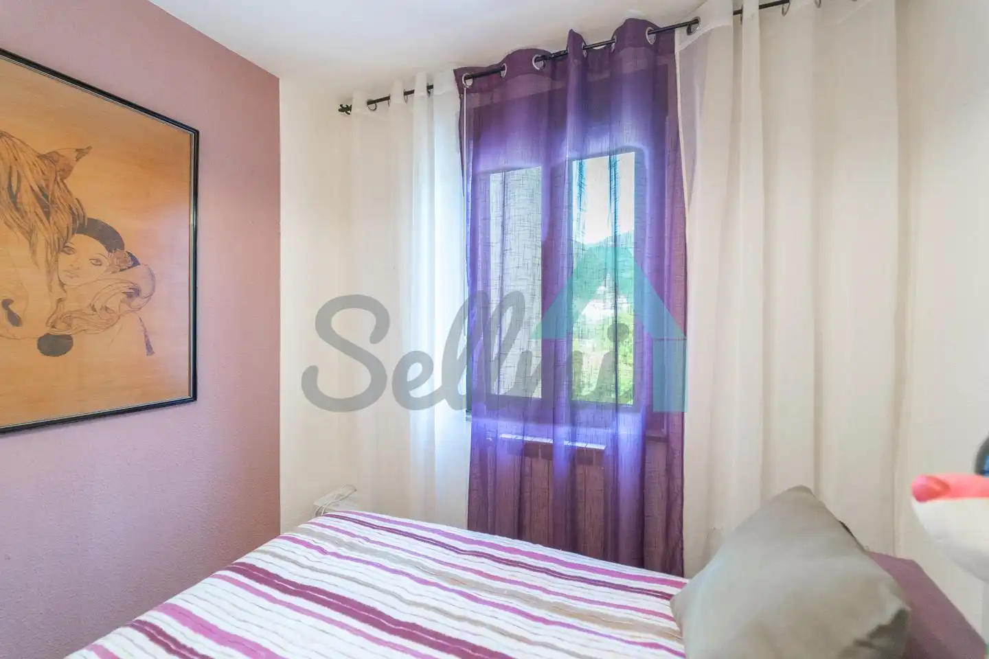 Schlafzimmer von Wohnung zum Verkauf in Mieres (Asturias) mit Heizung, Abstellraum und Möbliert