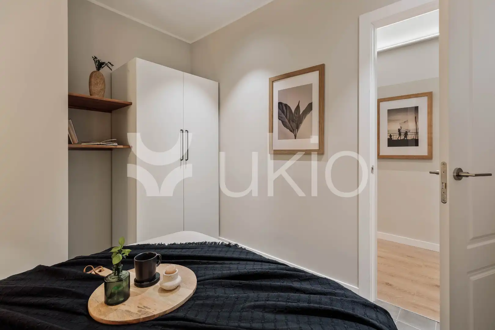 Schlafzimmer von Wohnungen zur Miete in Barcelona mit Klimaanlage, Heizung und Möbliert