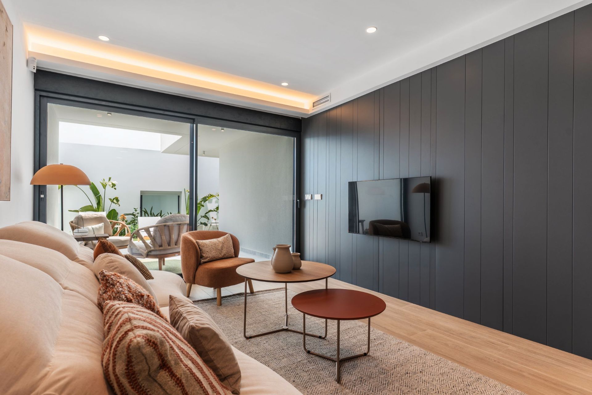 Living room of Apartment for sale in Benitachell / El Poble Nou de Benitatxell  with Air Conditioner, Heating and Private garden