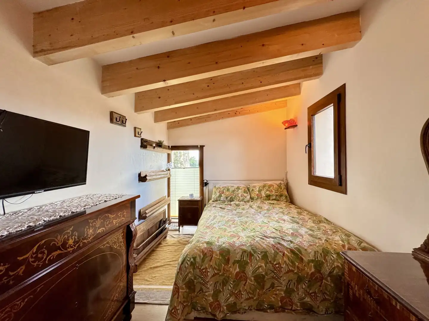 Schlafzimmer von Country house zur Miete in Llucmajor mit Klimaanlage, Heizung und Terrasse