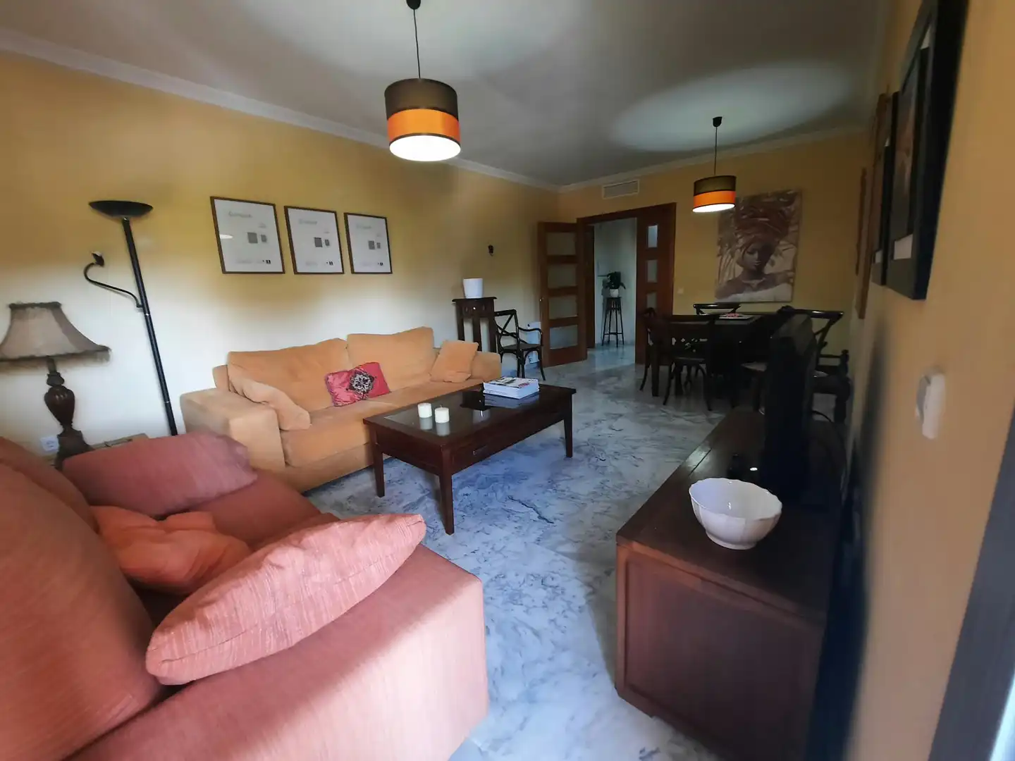 Wohnzimmer von Wohnung zur Miete in Badajoz mit Klimaanlage, Heizung und Terrasse
