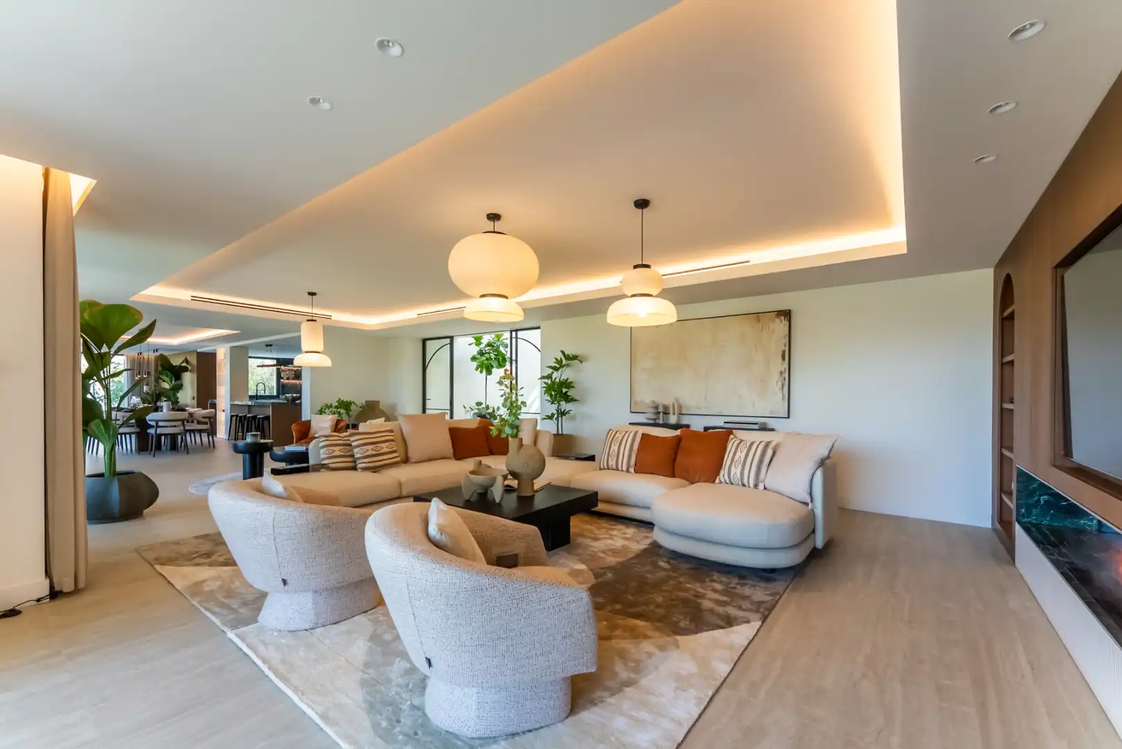 Sala de estar de Casa o chalet en venta en Marbella con Aire acondicionado, Jardín privado y Terraza