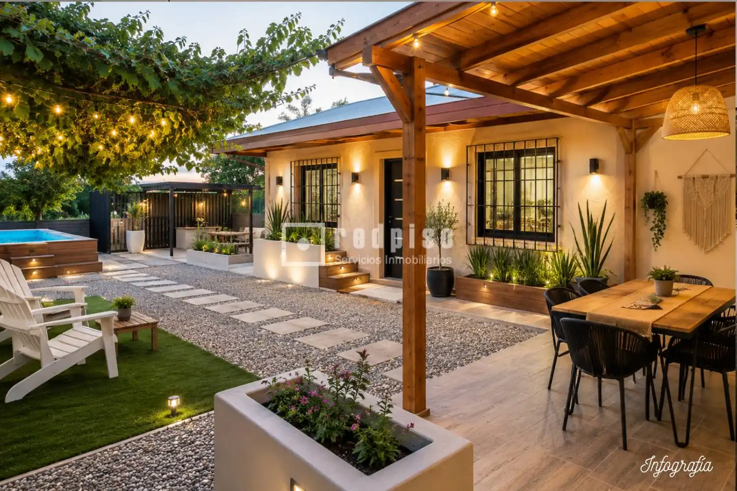 Terraza de Casa o chalet en venta en Cártama con Aire acondicionado, Calefacción y Jardín privado