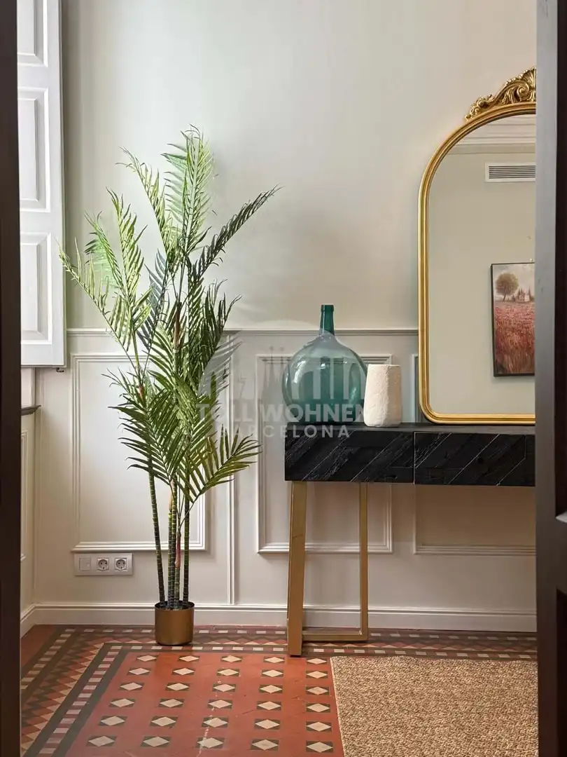 Wohnzimmer von Wohnung zur Miete in Barcelona mit Klimaanlage, Heizung und Terrasse