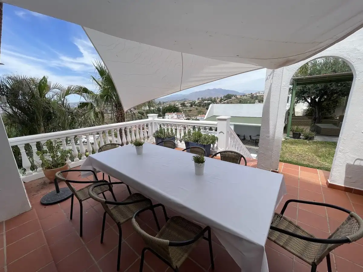 Terrassa de Casa adosada en venda en Mijas amb Jardí privat, Terrassa i Piscina