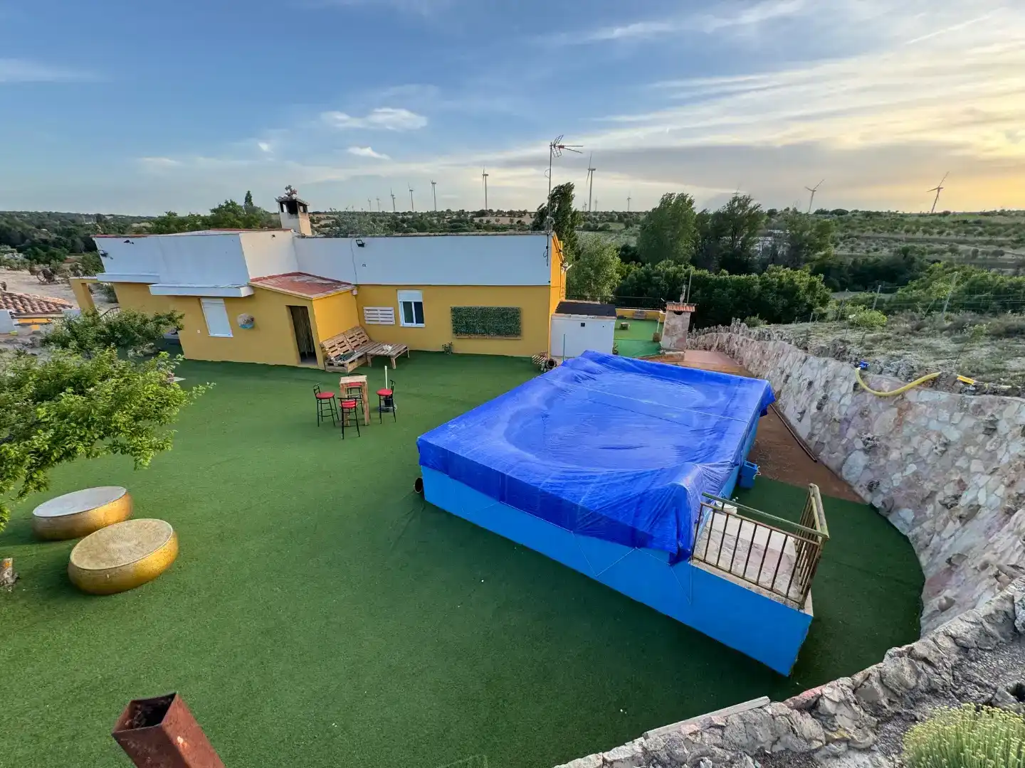 Terrace of Flat for rent in Munera  with Air Conditioner, Swimming Pool and Balcony