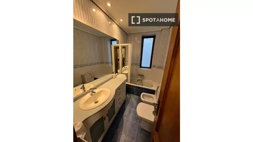 Bathroom of Flat for share in Madrid  with Air Conditioner, Heating and Furnished