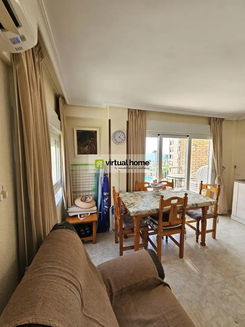 Dining room of Flat for sale in Benidorm  with Air Conditioner, Terrace and Furnished