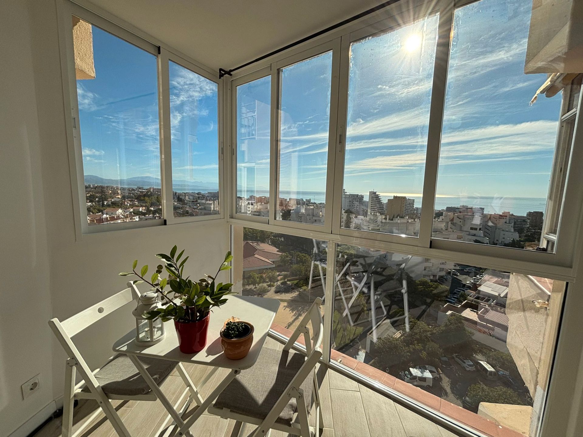 Balcony of Study to rent in Benalmádena  with Air Conditioner, Terrace and Furnished