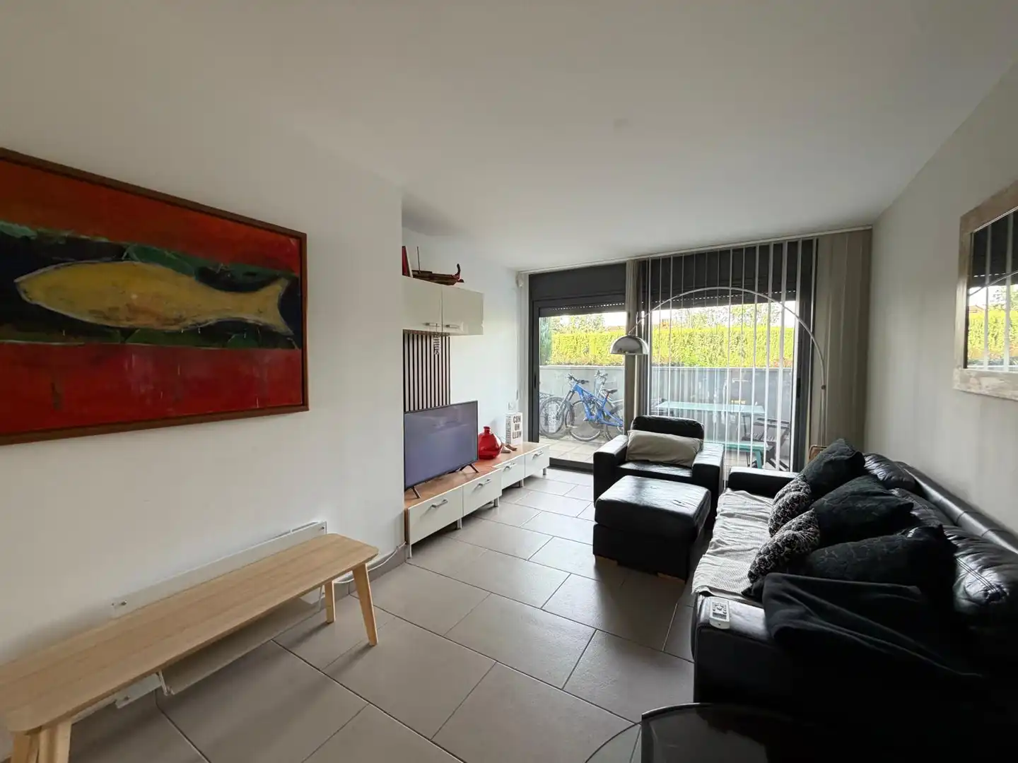 Sala de estar de Planta baja de alquiler en Calonge i Sant Antoni con Aire acondicionado, Terraza y Amueblado