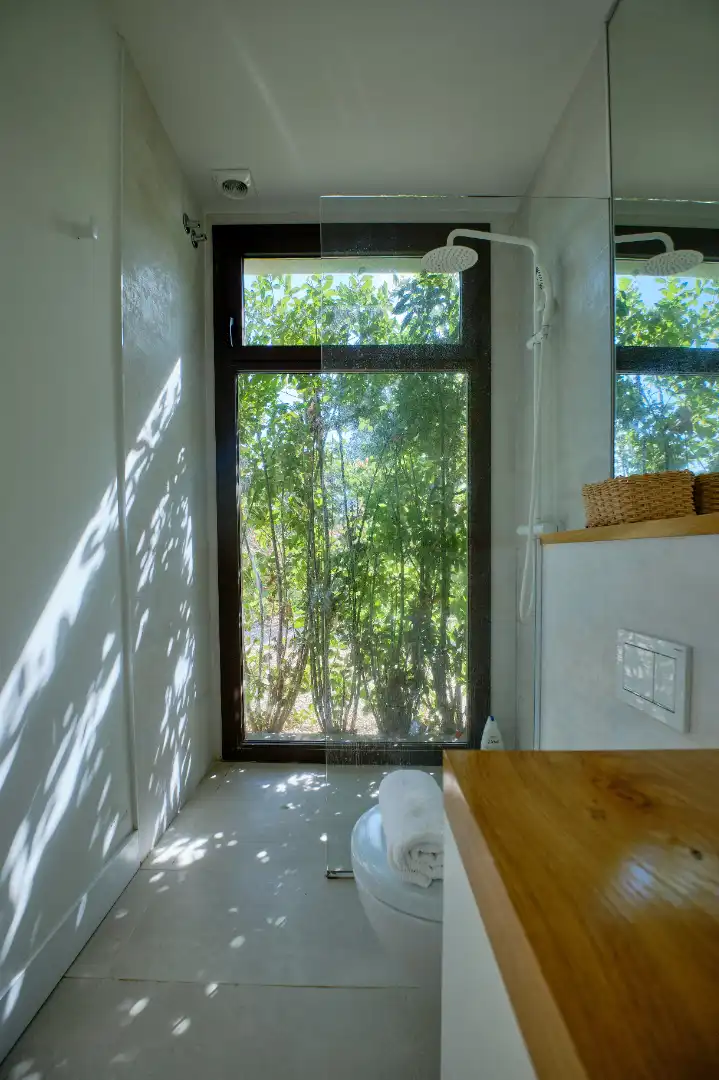 Bany de Casa o xalet de lloguer en Mont-ras amb Aire condicionat, Calefacció i Jardí privat