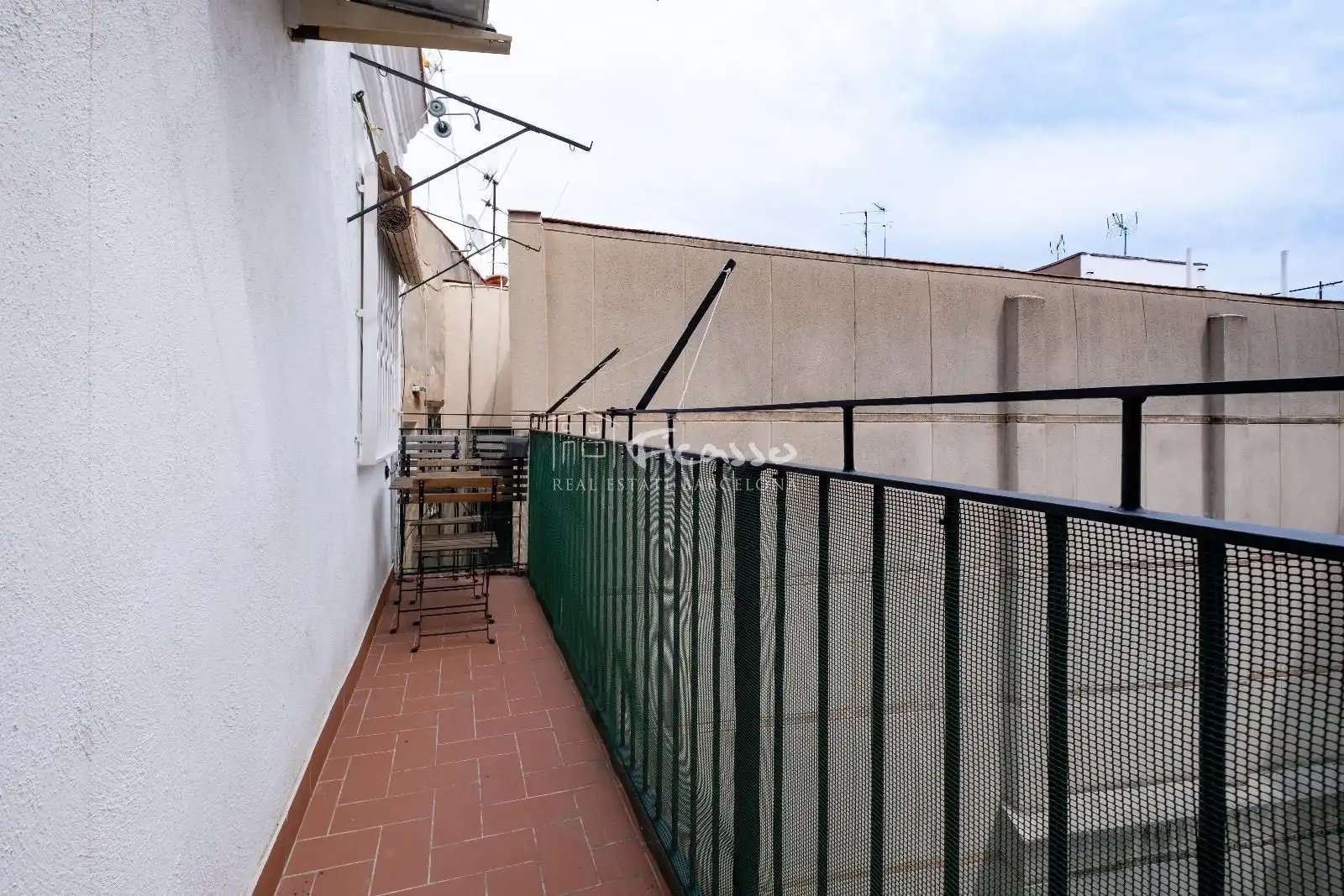 Terraza de Piso de alquiler en Barcelona con Aire acondicionado, Calefacción y Parquet